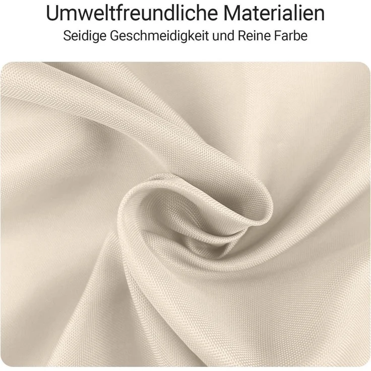 Duschvorhang 90x90 Beige Antischimmel Stoff Wasserabweisend waschbar – Bild 3