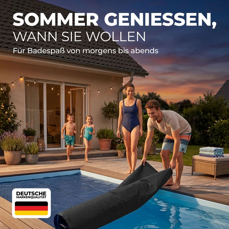 Miganeo Pool Solarfolie 800 x 400 cm rechteckig | schwarz/blau | 180 my – Bild 7