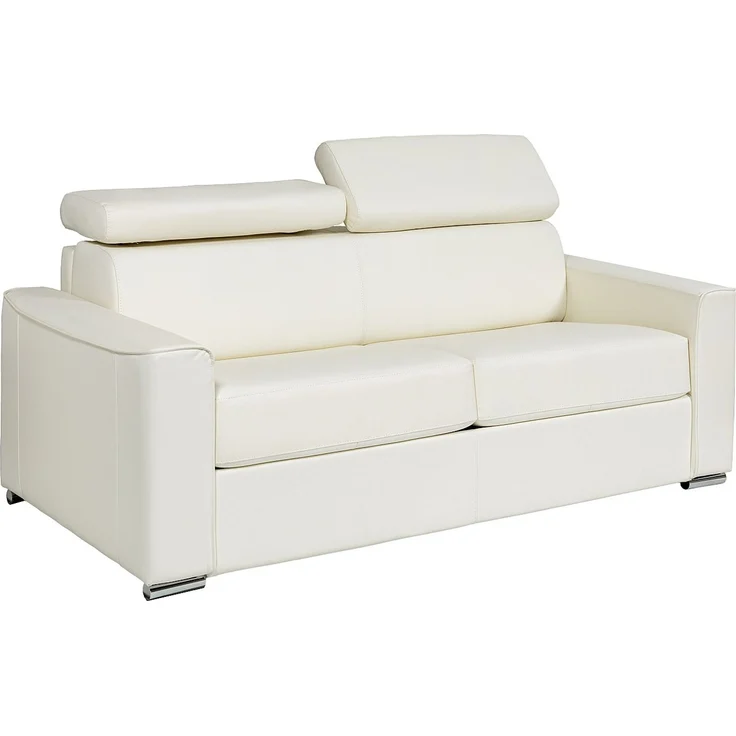 Vente-unique - VIZIR - Schlafsofa - Plastik - Kunststoff (PVC), Metall - Weiß - 216 x 223 x 110 cm – Bild 4