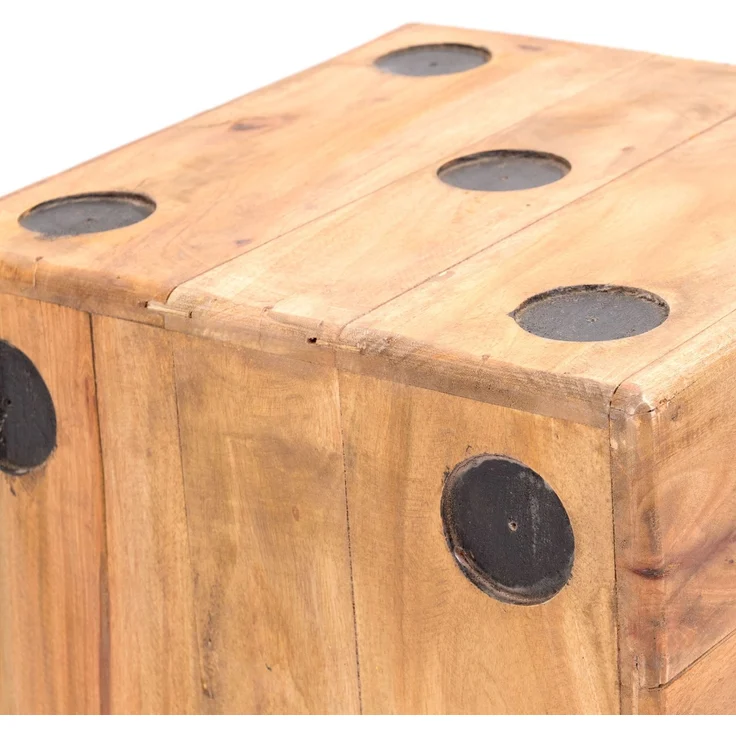 CREEDWOOD Hocker HOLZ WÜRFEL "GAME 35", Massivholz, 35cm, Blumenhocker Würfel Optik – Bild 4