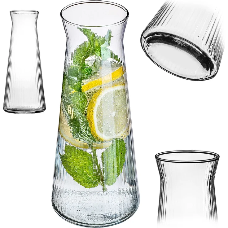 KADAX Glaskaraffe, Wasserkaraffe aus Glas, Spülmaschinenfeste Getränkekaraffe – Bild 3