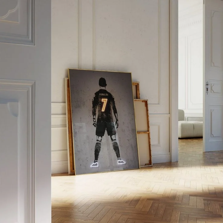JUSTGOODMOOD Poster Premium ® Christiano Ronaldo Poster · Neon Effekt Nr 7 · ohne Rahmen – Bild 3