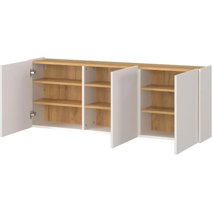 Lomadox Garderoben-Set LAPUA-01, (Spar-Set, 2-St, Garderobenspiegel Schuhschrank), in kaschmir und Eiche, ideal für schmale Flure – Bild 4