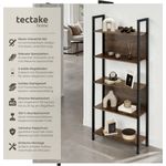 tectake Bücherregal Regal, Set 1-tlg, Industrial Style