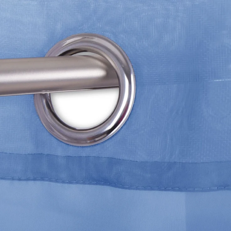 Bestlivings Transparente Blaue Gardine mit Ösen 2er Pack (B140 x L145), viele Varianten erhältlich – Bild 2