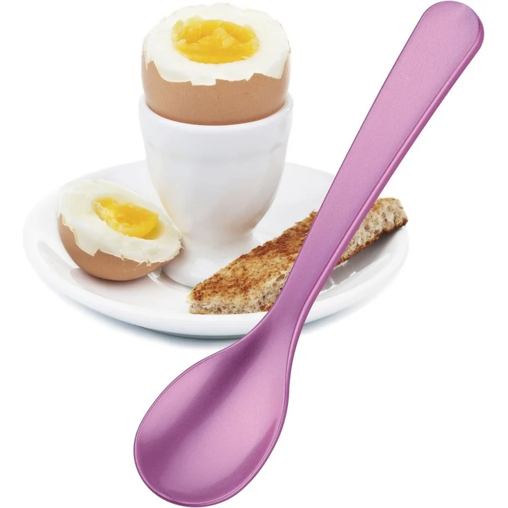 Cilio Eierlöffel Löffel aus Hochwertigem Kunststoff 12cm rosa – Bild 3