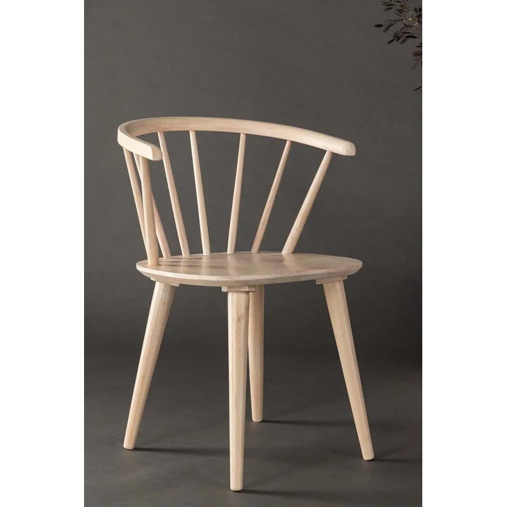 ebuy24 Esszimmerstuhl 2er Set Bobby Esszimmerstuhl mit Armlehne Holz whi (2 St) – Bild 3