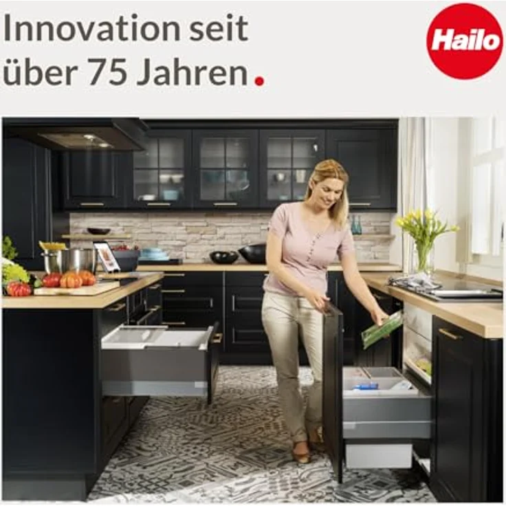 Abfallsorter RONDO-1 Plus / Hailo Rondo 90. 2/36 (3645-12) / Abfalleimer / Abfallsammler / Mülleimer / Eckschrank – Bild 10