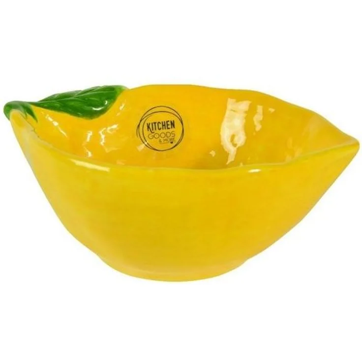 Kaemingk Schale CITRI, B 16 cm, Gelb, Grün, Dolomit, (1-tlg), in Zitronenform – Bild 4