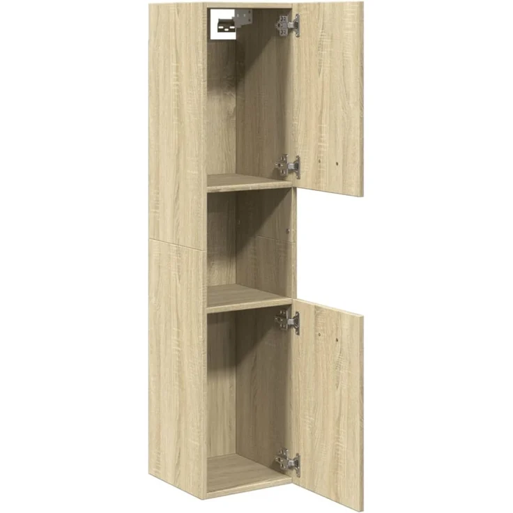 vidaXL Badezimmerschrank Sonoma-Eiche 30x30x130 cm Holzwerkstoff 849635 – Bild 10