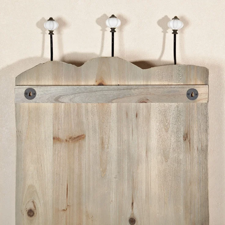 Wandgarderobe 100x40cm Hausordnung 6 Kleiderhaken Flurpaneel Holz Deko Eingang – Bild 5