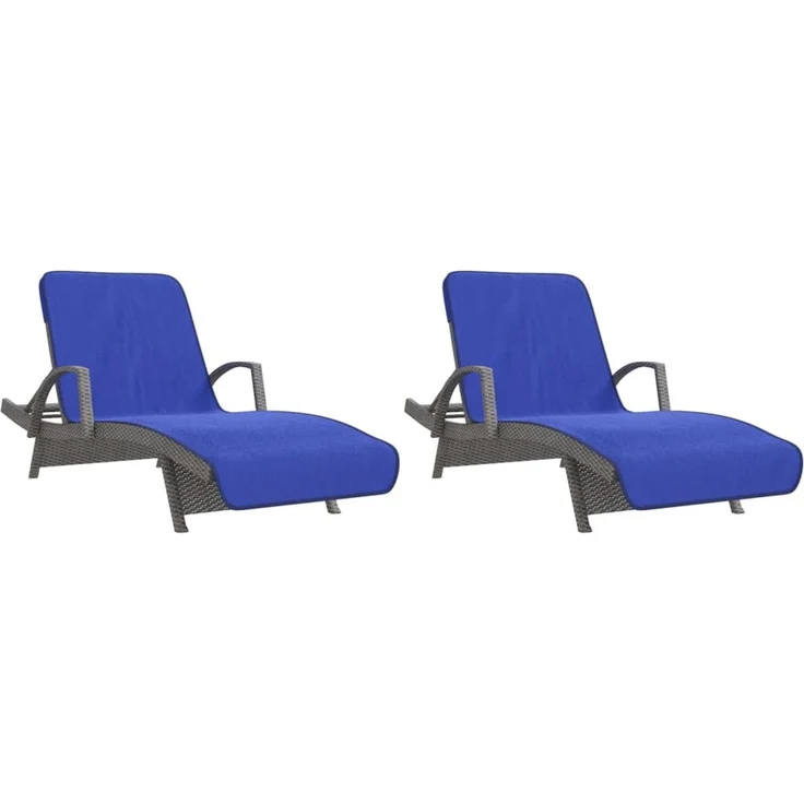 vidaXL Strandtücher 2 Stk. Königsblau 75x200 cm Stoff 400 GSM 362678 – Bild 4