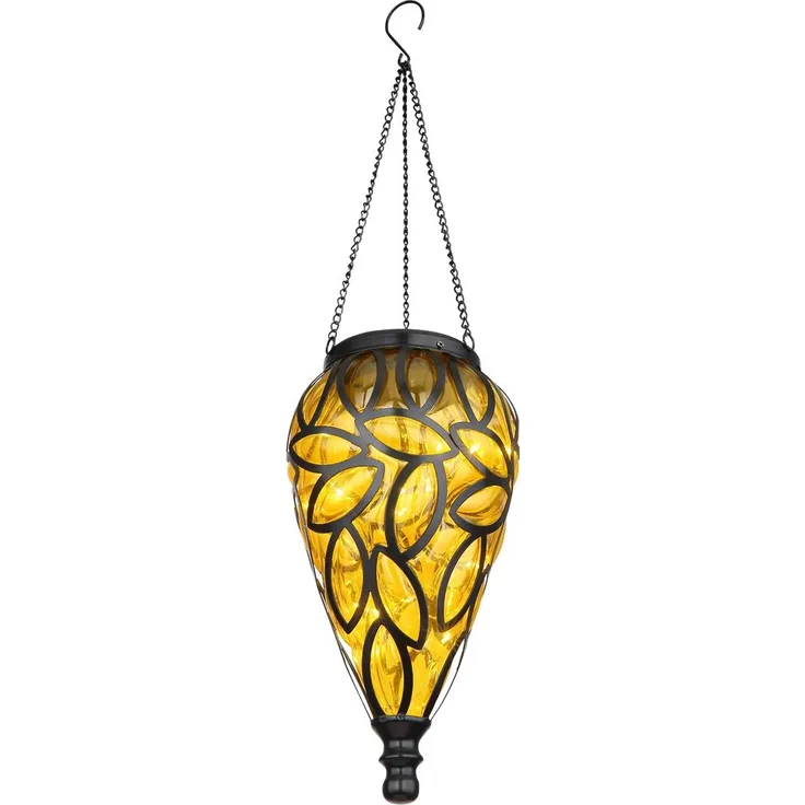 LED Solarleuchte, IP44, Akku, amber, H 50cm