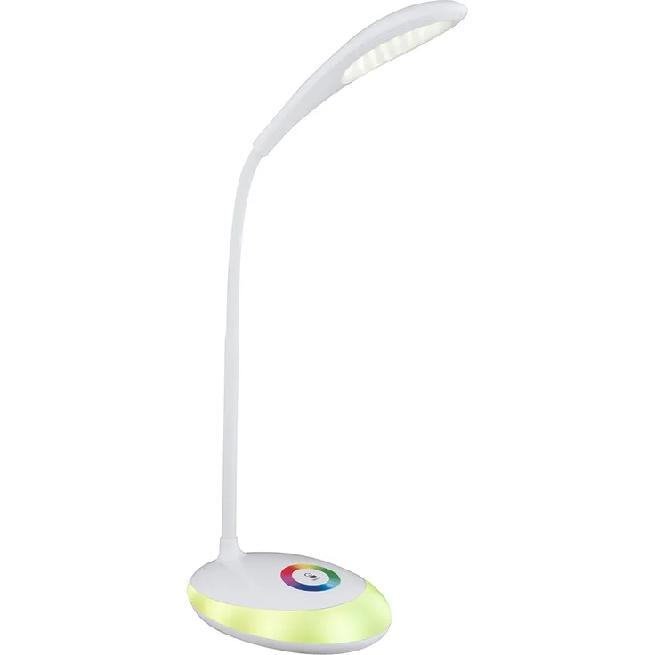 RGB LED Tischleuchte, Spot beweglich, Touchdimmer, H 48 cm, MINEA