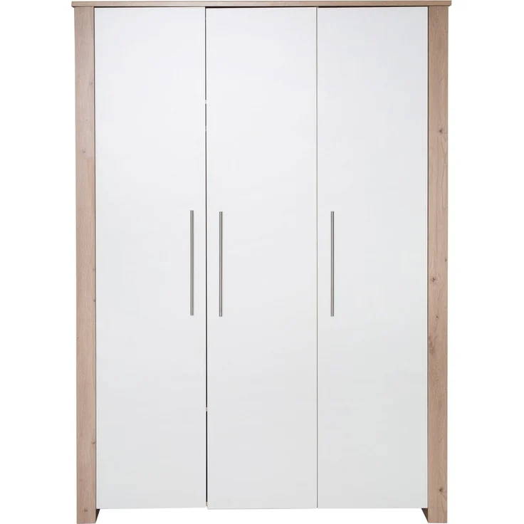 roba Kleiderschrank 'Malo' - 3-türig - HxBxT: 190 x 118 x 52 cm - Softclose-Technik - Weiß / Natur – Bild 6