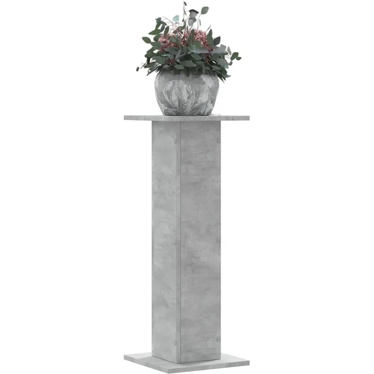 vidaXL Pflanzenständer 2 Stk. Betongrau 30x30x80 cm Holzwerkstoff 3307867 – Bild 1