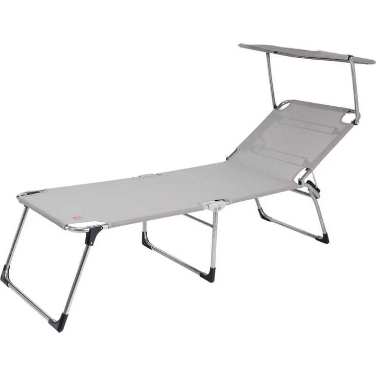 AMIGO FOURTY SUN Grau mit Dach Sonnenliege Gartenliege