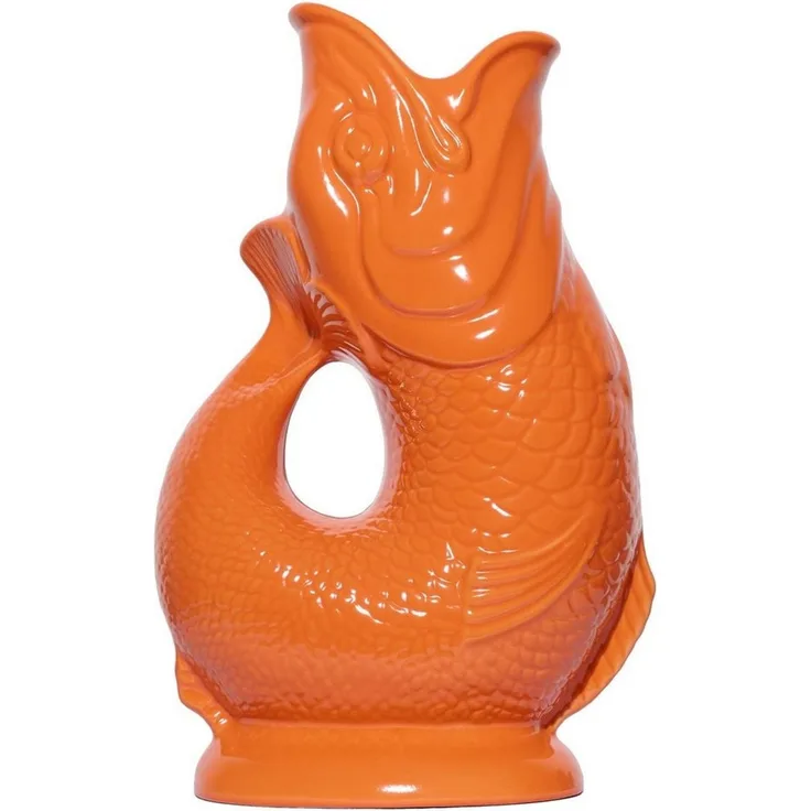 Gluckigluck Wasserkaraffe, (Original Gluggle Jug aus England), mit Gluckergeräusch, handgefertigt, ikonisches Fisch-Design, 1,2 L
