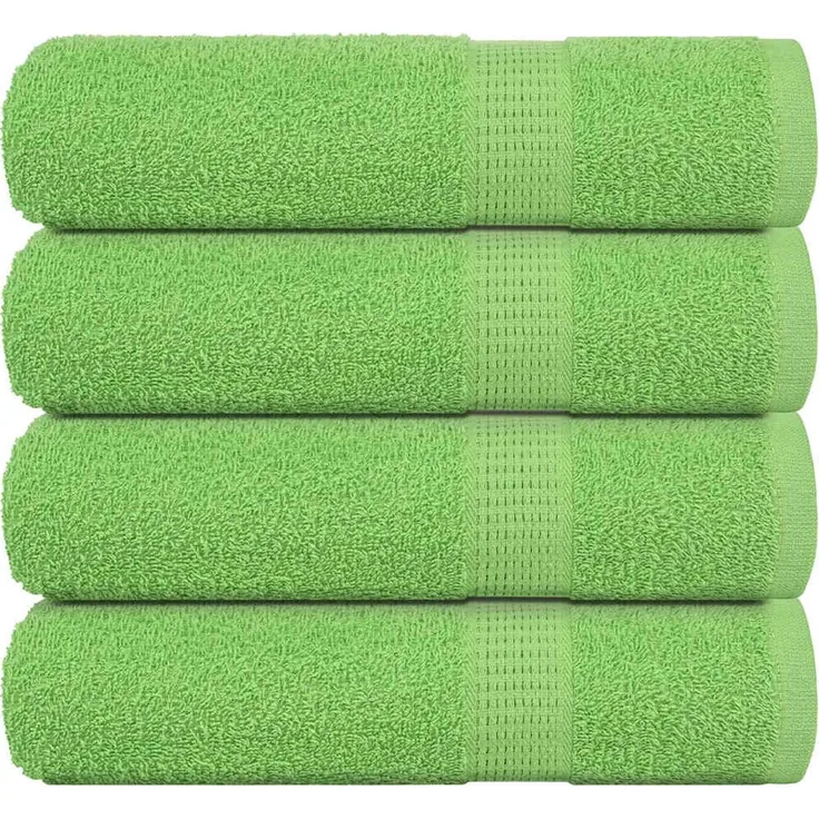 vidaXL Duschtücher FROGN 4 Stk. Apfelgrün 70x140 cm 360 g/m² 137026