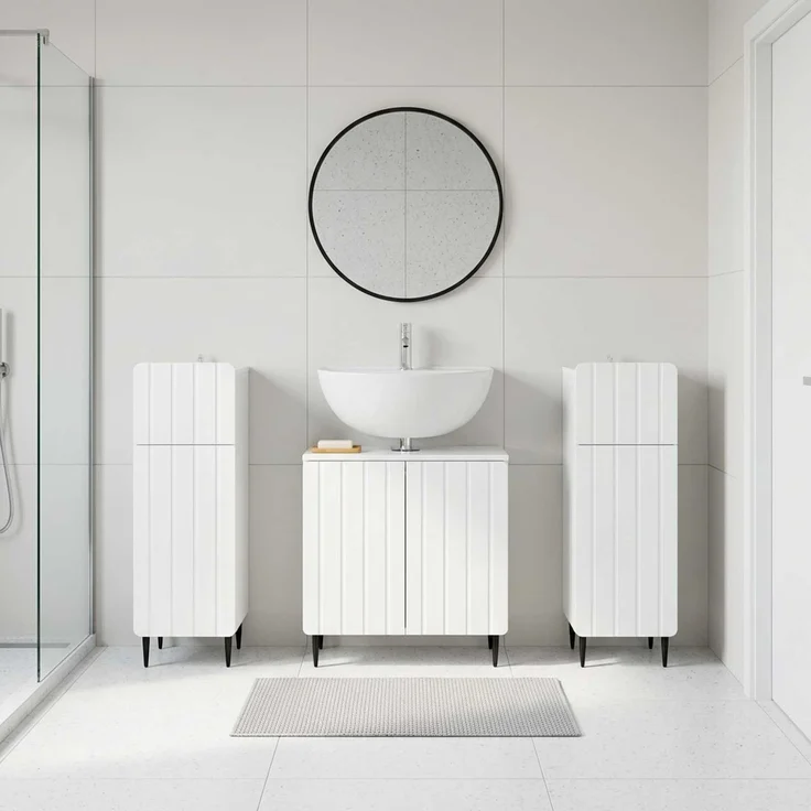 vidaXL 3-teiliges Badezimmer-Schranksystem ZWOLLE 3 stk. 3418003 – Bild 1