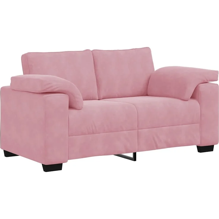 vidaXL Zweisitzer-Sofa Rosa 160x77x82 cm Samt 4105260 – Bild 1