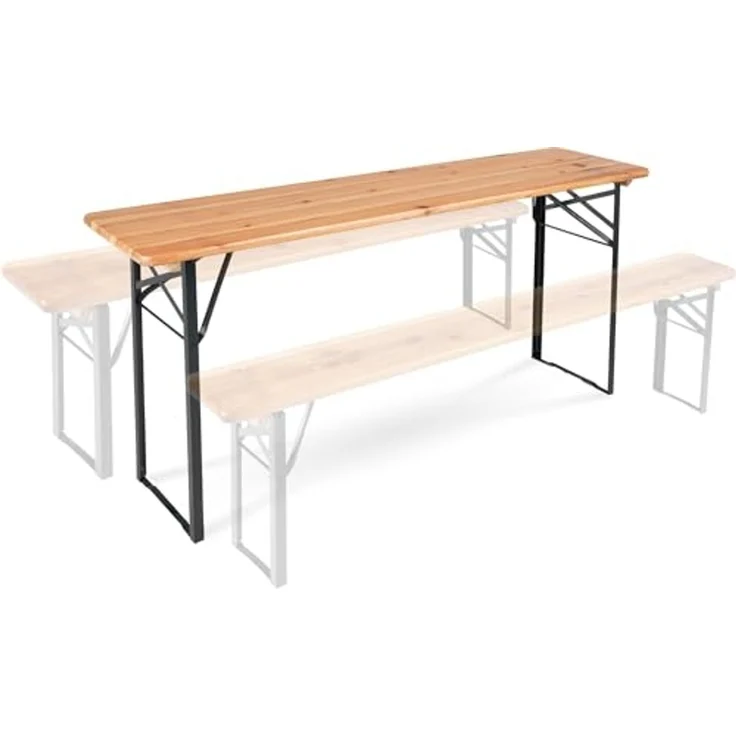 Stagecaptain Bierzeltgarnitur BBT-170 Hirschgarten Bierzelttisch 170 cm Natur 2x Set, (2-tlg), Bayerisches Flair zum Spartarif! – Bild 4