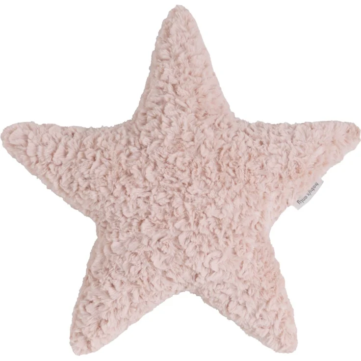 Baby's Only Kissen - Stern Teddy - Snow - Altrosa