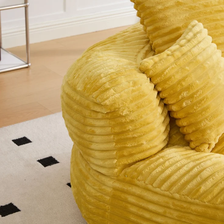 ZUBALIYA Sofa 108x52 cm, mit Cordbezug, mit breiten Armlehnen, mit Schaumstoffpolsterung, für Wohnzimmer und Apartments – Bild 14