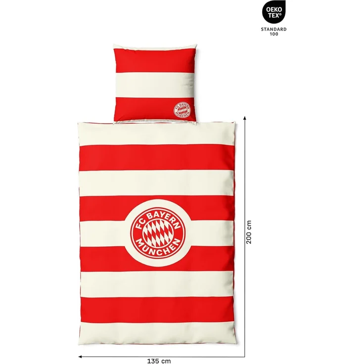 FC Bayern München Wendebettwäsche 100% Baumwolle 135 x 200 cm – Bild 4
