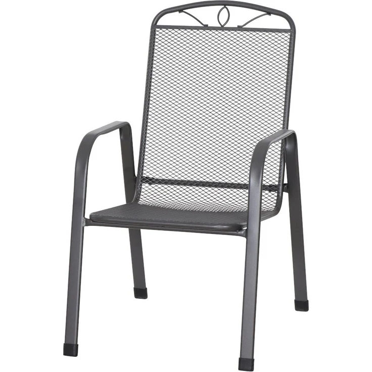 Siena Garden Elda Stapelsessel - Stahl, matt-anthrazit (P23494) – Bild 1