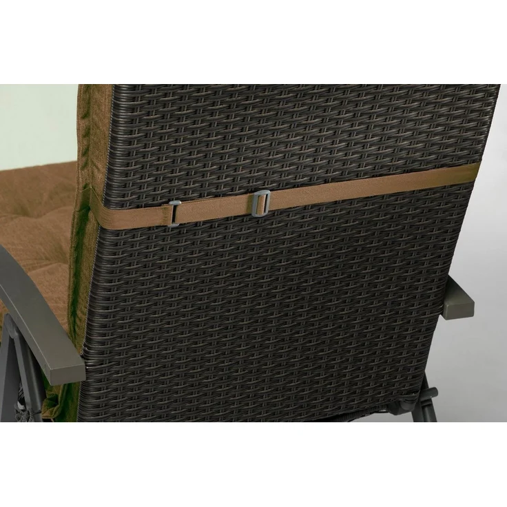 sunnypillow Liegenauflage für Gartenliege, Polyester braun, 190 x 60 x 9 cm – Bild 3