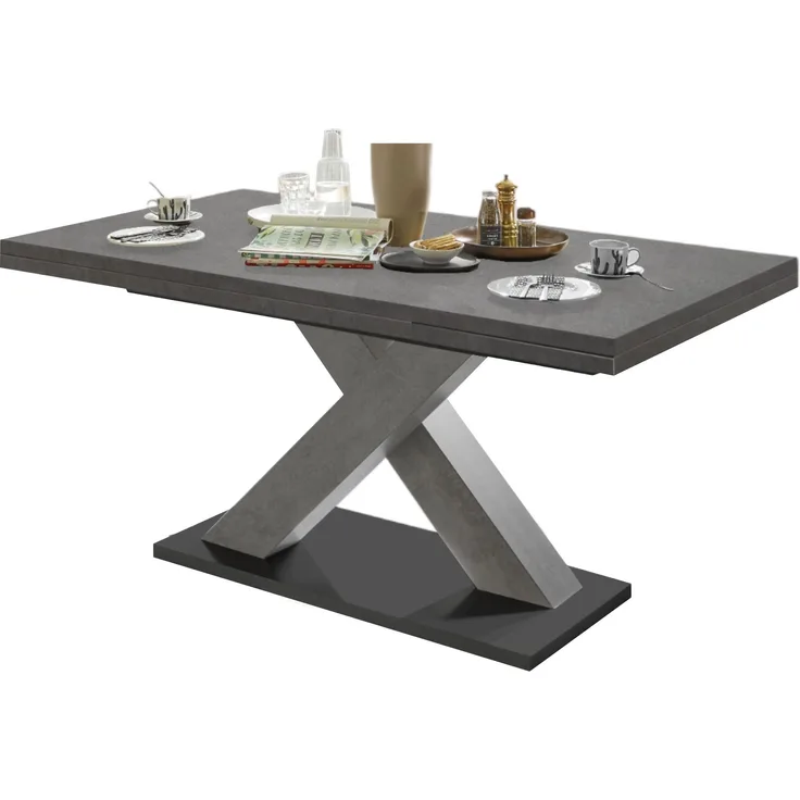 Esstisch ausziehbar Elene 160x90x76 Graphit 13983-160