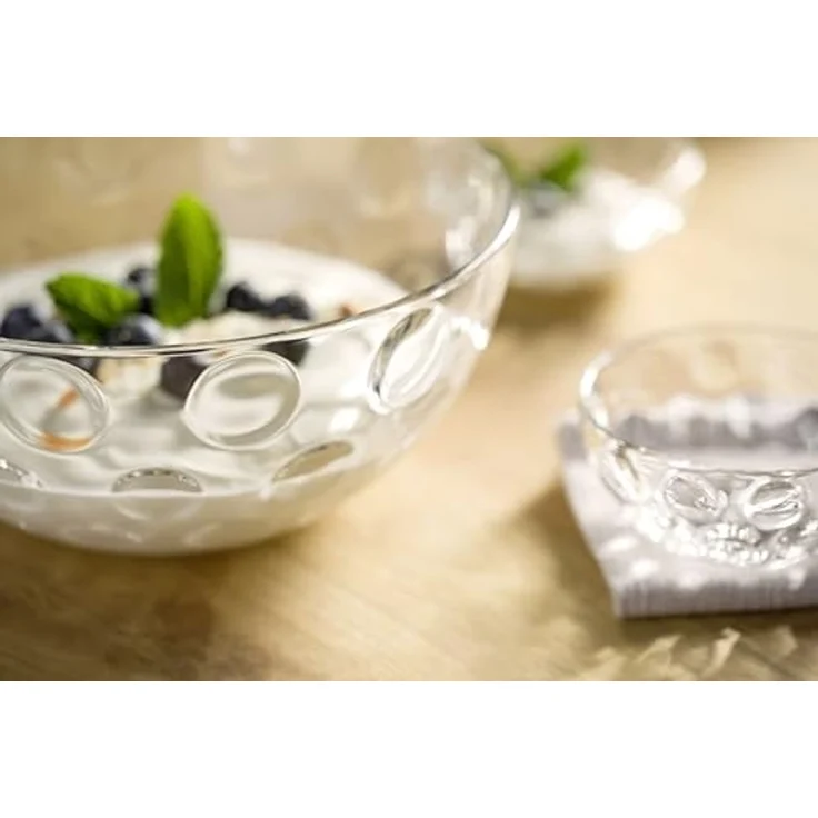 LEONARDO Schale Schalen-Set CUCINA OPTIC, 5er Set, 4x Ø 10 cm & 1x Ø 21,5 cm, Glas, (Set, 5-tlg), Spülmaschinengeeignet – Bild 4