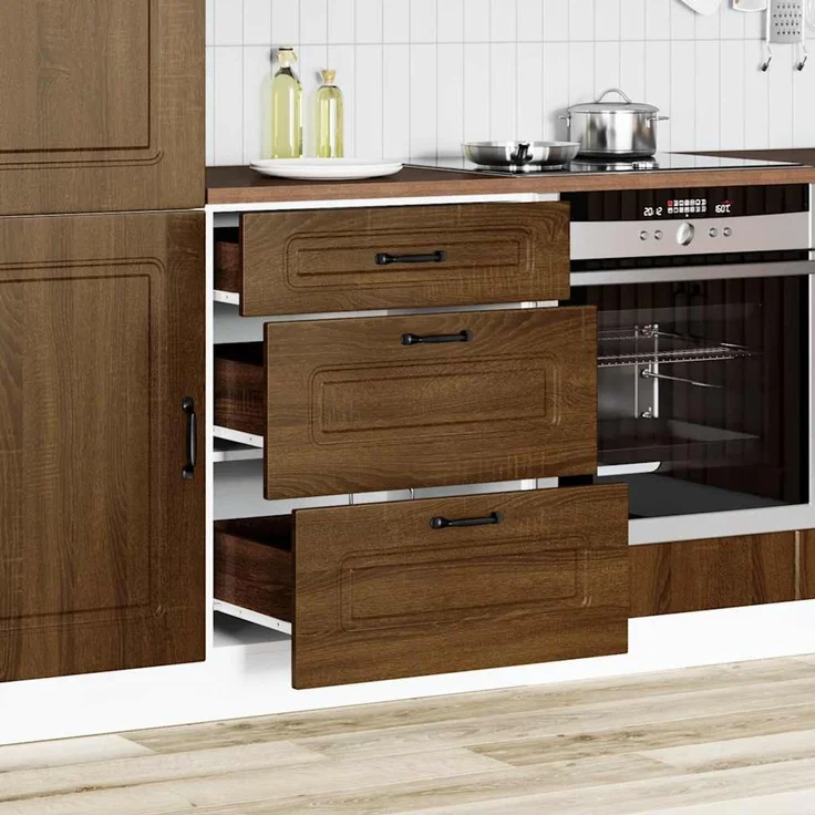 vidaXL Küchenunterschrank Kalmar Braun Eichen-Optik Holzwerkstoff 854286 – Bild 3