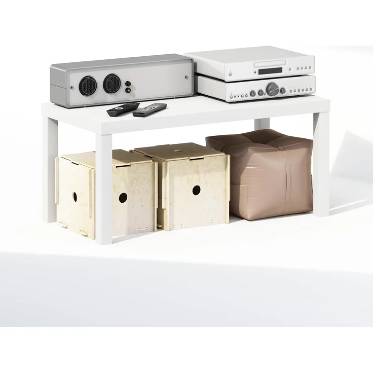 Furinno Simplistischer Moderner TV-Ständer, TV-Tisch, Weiß – Bild 3