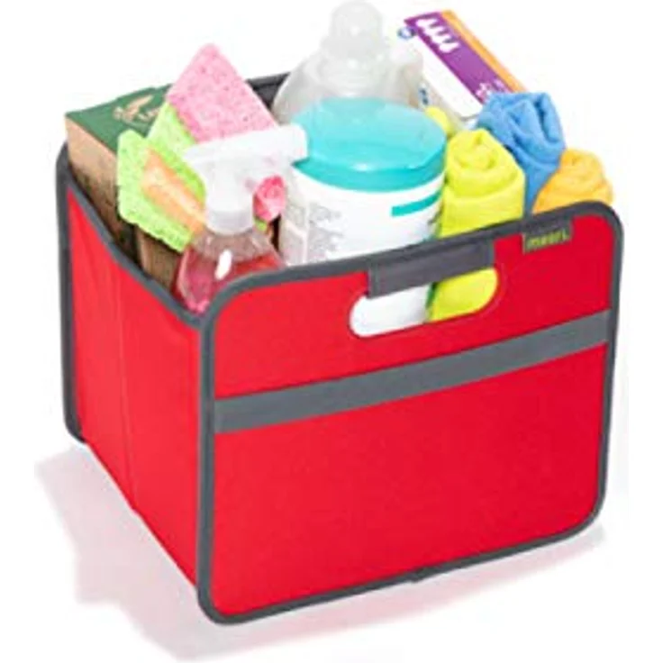 Meori Aufbewahrungsbox Klappbox Ordnungssystem Faltbox 15L braun gepunktet – Bild 4
