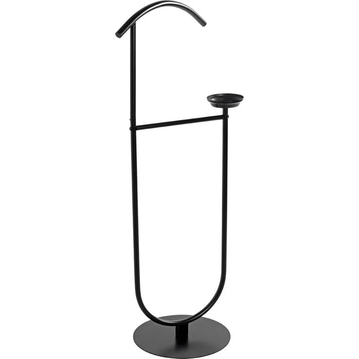 HAKU Möbel Herrendiener, Metall, schwarz, B 45 x T 34 x H 116 cm
