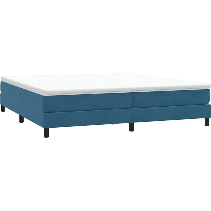 vidaXL Boxspringbett ohne Matratze Dunkelblau 200x210 cm Samt 3315847 – Bild 3