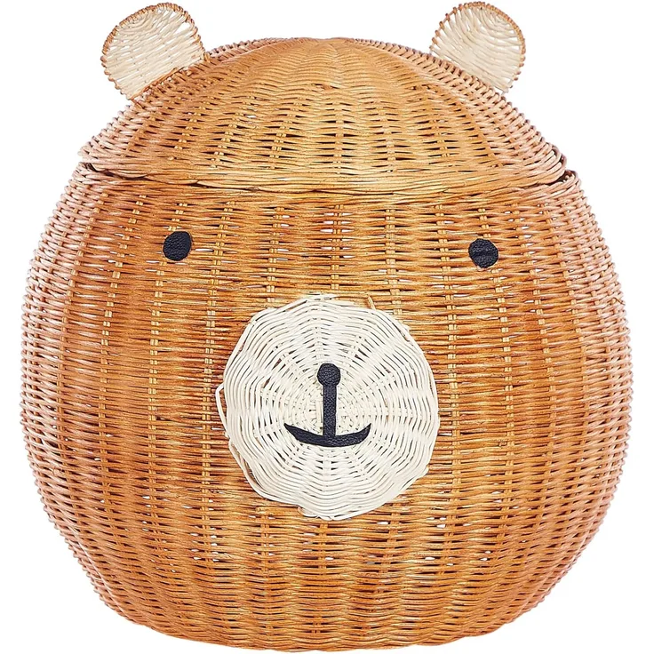 Aufbewahrungskorb Rattan natur Bärenform 43 cm HIMBA
