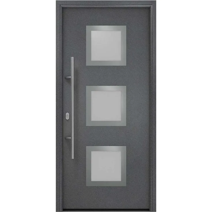Hörmann Ecostar Haustür "ISOPRO IP 810S", anthrazit metallic (CH 703), 110 x 210 cm (B x H),DIN Links