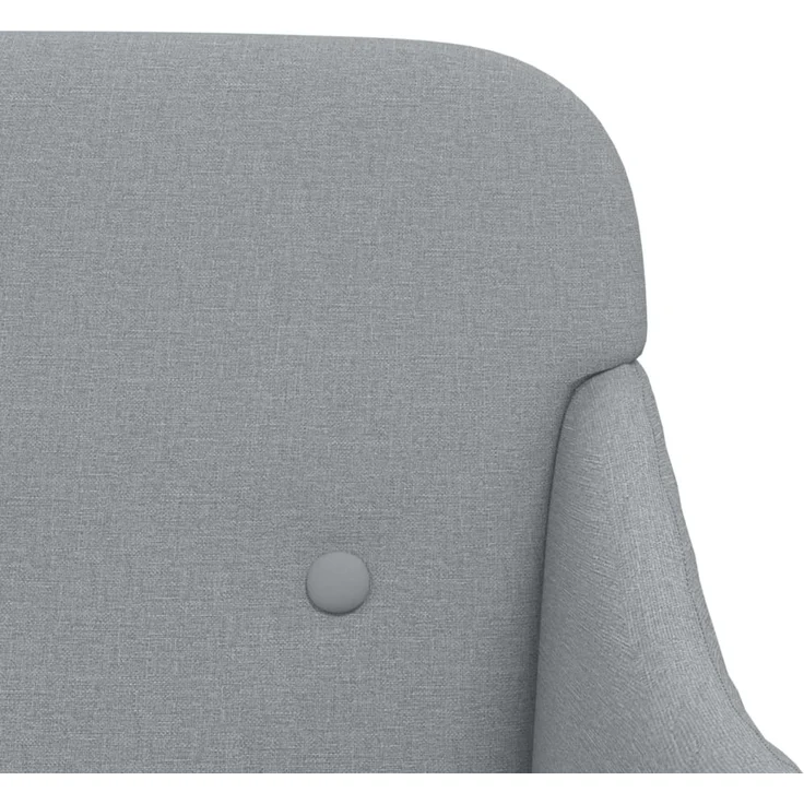 Sessel wohnzimmer, Relaxsessel Hellgrau 63x76x80 cm Stoff – Bild 6