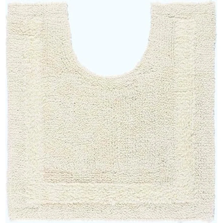 Homescapes Badematten-Set Creme, 2-teilig mit flauschiger Badematte 50x80 cm & WC-Vorleger 50x55 cm, Baumwolle, Wende-Design – Bild 4