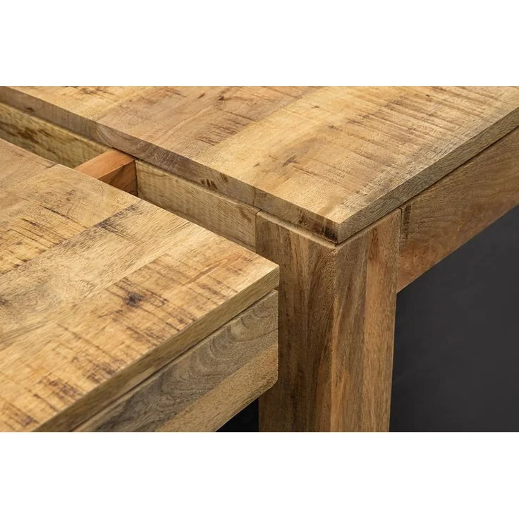 riess-ambiente Esstisch PURE 120-200cm natur - Mangoholz, ausziehbar, massiv, robust, Unikat (Einzelartikel, 1-St), verlängerbarer Wohnzimmertisch für 8+ Personen - ideal für Essbereich – Bild 5