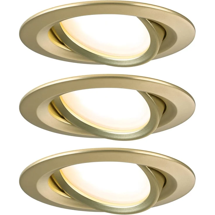 Paulmann 92406 Einbauleuchte LED Nova Coin 3er-Set schwenkbar 84mm gold 3-Step-Dim – Bild 9
