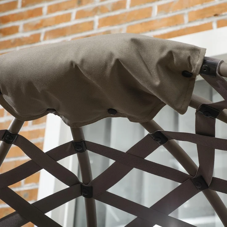 Outsunny Sitzgruppe Gartenstuhl-Set, (Set, 2-tlg, Gartenstuhl-Set), Korbstuhl mit 2-in-1-Hocker – Bild 8