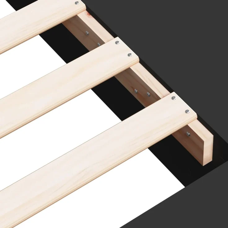 vidaXL Bettgestell Schwarz 90x200 cm Holzwerkstoff 3280518 – Bild 8