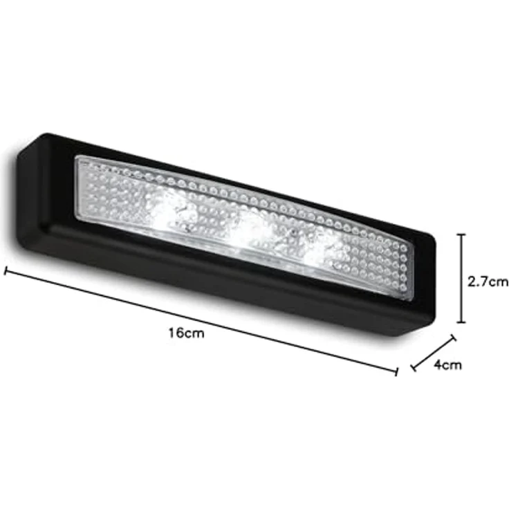 BRILONER Leuchten - LED Push Light, Unterbaulampe, Schrankleuchte, Unterschrankleuchte, Selbstklebend, Schwarz, 2689-035 – Bild 6