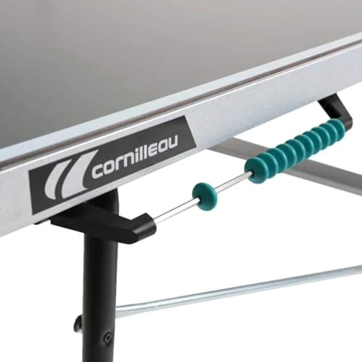 Cornilleau 300X Outdoor Tischtennisplatte, robuste Melaminharzplatte mit höhenverstellbaren Standbeinen, schwarz – Bild 8