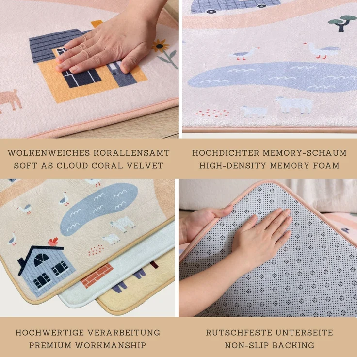 Hakuna Matte Kinderteppich Wolkenweiche Spielmatte Baby 160x120x1,5cm – Kinderzimmer Teppich, Höhe: 15 mm, Leicht, Rutschfest, Waschbar – Bild 4