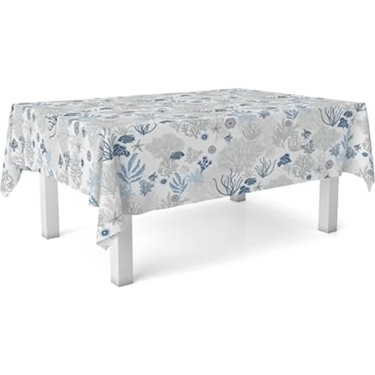 Tischdecke, Wachstuch, Blau, 200x140 cm – Bild 3